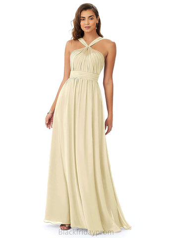Lillie A-Line/Princess Floor Length Natural Waist Sleeveless Bridesmaid Dresses