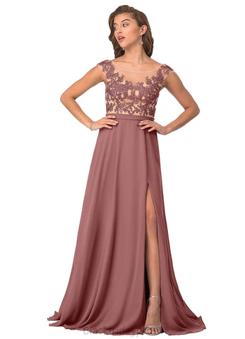 Michaela Sleeveless Floor Length A-Line/Princess Natural Waist Off The Shoulder Bridesmaid Dresses