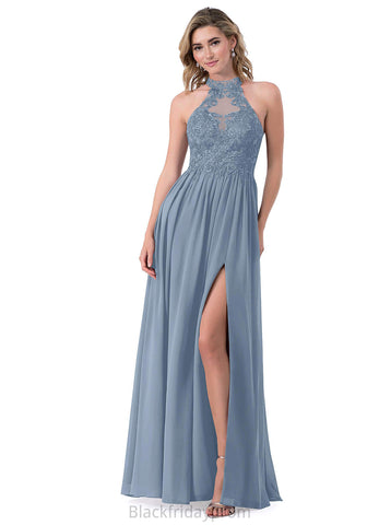 Viola Natural Waist Floor Length Sleeveless A-Line/Princess Bridesmaid Dresses
