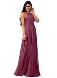 Alannah Natural Waist A-Line/Princess Floor Length Scoop Sleeveless Bridesmaid Dresses