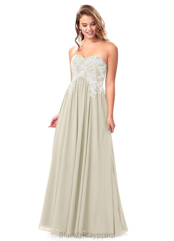 Rita Off The Shoulder A-Line/Princess Natural Waist Floor Length Sleeveless Bridesmaid Dresses