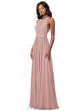 Jo Floor Length A-Line/Princess Straps Sleeveless Natural Waist Bridesmaid Dresses