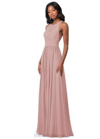 Jo Floor Length A-Line/Princess Straps Sleeveless Natural Waist Bridesmaid Dresses