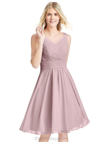 LuLu Natural Waist Floor Length A-Line/Princess Sleeveless Scoop Bridesmaid Dresses