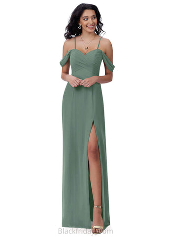 Tessa A-Line/Princess Natural Waist Sleeveless Off The Shoulder Bridesmaid Dresses