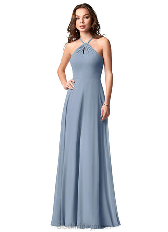 Rebecca Straps Natural Waist Floor Length A-Line/Princess Sleeveless Bridesmaid Dresses