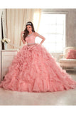 Organza Quinceanera Dresses Scoop With Beads Two Pieces
