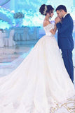 2024 Off The Shoulder Wedding Dresses Sheath Tulle With Applique And Beads