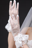 2024 Tulle Wrist Length Bridal Gloves