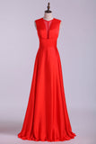 2024 New V-Neck Prom Dresses A-Line Chiffon Floor-Length