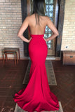 2024 Hot High Neck Prom Dresses Mermaid With Applique Spandex Zipper Up