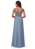 Sanai Sleeveless Natural Waist Floor Length A-Line/Princess Bridesmaid Dresses