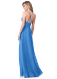 Lesley A-Line/Princess Floor Length Natural Waist Spaghetti Staps Sleeveless Bridesmaid Dresses