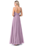 Kaylee Natural Waist A-Line/Princess Sleeveless Spaghetti Staps Floor Length Bridesmaid Dresses