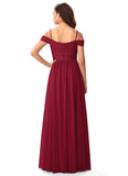 Madalyn Sleeveless Floor Length A-Line/Princess Straps Natural Waist Bridesmaid Dresses