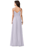 Tamara A-Line/Princess Floor Length Natural Waist Sleeveless V-Neck Bridesmaid Dresses