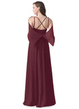 Karma Sleeveless Floor Length Natural Waist A-Line/Princess V-Neck Bridesmaid Dresses