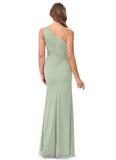 Annie Sleeveless A-Line/Princess Natural Waist Floor Length V-Neck Bridesmaid Dresses
