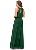 Mylee Spaghetti Staps Natural Waist A-Line/Princess Sleeveless Floor Length Bridesmaid Dresses