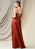 Kaelyn Natural Waist Floor Length A-Line/Princess Sleeveless V-Neck Bridesmaid Dresses