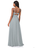 Madelynn Floor Length Sleeveless Scoop A-Line/Princess Natural Waist Bridesmaid Dresses