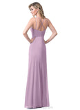 Haylee Floor Length Spaghetti Staps Natural Waist Sleeveless A-Line/Princess Bridesmaid Dresses