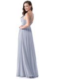 Nicola Floor Length Spandex Natural Waist Sleeveless Trumpet/Mermaid One Shoulder Bridesmaid Dresses