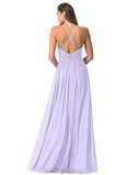 Lorna Sleeveless Natural Waist Spaghetti Staps Floor Length A-Line/Princess Bridesmaid Dresses