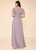 Cheyanne A-Line/Princess Natural Waist Floor Length Sleeveless Scoop Bridesmaid Dresses