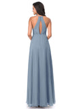 Deborah Natural Waist Floor Length A-Line/Princess Spaghetti Staps Sleeveless Bridesmaid Dresses