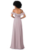 Angie Sleeveless Natural Waist Spaghetti Staps Floor Length A-Line/Princess Bridesmaid Dresses