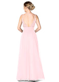 Abigail Knee Length Short Sleeves A-Line/Princess V-Neck Natural Waist Bridesmaid Dresses