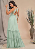 Joslyn Natural Waist Trumpet/Mermaid Spandex Floor Length Sleeveless Bridesmaid Dresses