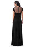 Iyana Straps Floor Length A-Line/Princess Sleeveless Natural Waist Bridesmaid Dresses