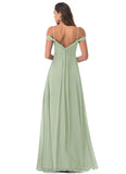 Jaycee Floor Length Spaghetti Staps A-Line/Princess Natural Waist Sleeveless Bridesmaid Dresses
