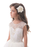 2024 A Line Scoop Tulle With Beads And Applique Flower Girl Dresses