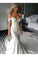 Off Shoulder Lace Appliques Mermaid Wedding Dress With Pearls