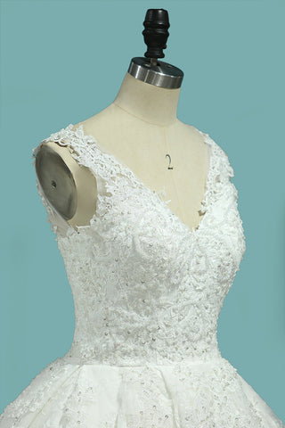 2024 Ball Gown Straps Wedding Dress Floor-Length Zipper Up