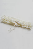 Pretty Satin/Lace With Bowknot/Pearl Wedding Garters