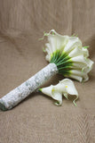 Wedding Bouquet Romantic Callas Holding Flowers And Brooch Pure Handmade (31*24cm)