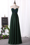 2024 Gorgeous Prom Dresses Sweetheart A Line Chiffon With Beadings