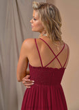Krista Sleeveless A-Line/Princess Natural Waist One Shoulder Floor Length Bridesmaid Dresses