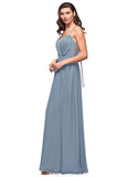 Danielle Sleeveless A-Line/Princess Floor Length Natural Waist Scoop Bridesmaid Dresses