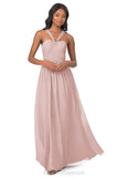 Aileen Straps Natural Waist A-Line/Princess Sleeveless Floor Length Bridesmaid Dresses