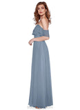 Daphne Natural Waist Sleeveless Spaghetti Staps Floor Length A-Line/Princess Bridesmaid Dresses