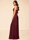 Alayna Natural Waist A-Line/Princess V-Neck Floor Length Sleeveless Bridesmaid Dresses