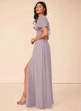 Cheyanne A-Line/Princess Natural Waist Floor Length Sleeveless Scoop Bridesmaid Dresses