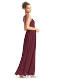 Kasey Natural Waist Floor Length Sheath/Column Scoop Sleeveless Bridesmaid Dresses