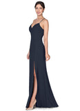 Amari V-Neck Sleeveless Floor Length Natural Waist A-Line/Princess Bridesmaid Dresses