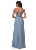 Sanai Sleeveless Natural Waist Floor Length A-Line/Princess Bridesmaid Dresses